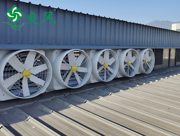 液壓零部件車(chē)間玻璃鋼負(fù)壓風(fēng)機(jī)通風(fēng)降溫 (9)